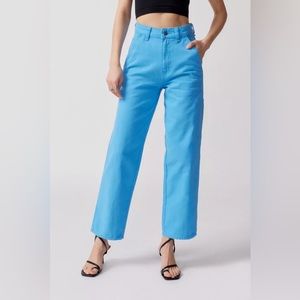 Dickies Women's Straight Leg Jeans in Bright Blue
